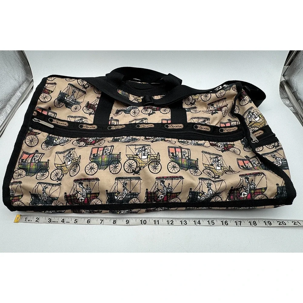Vintage LeSportsac Deluxe Large Weekender Duffel Bag Carriage Plaid Costa Rica